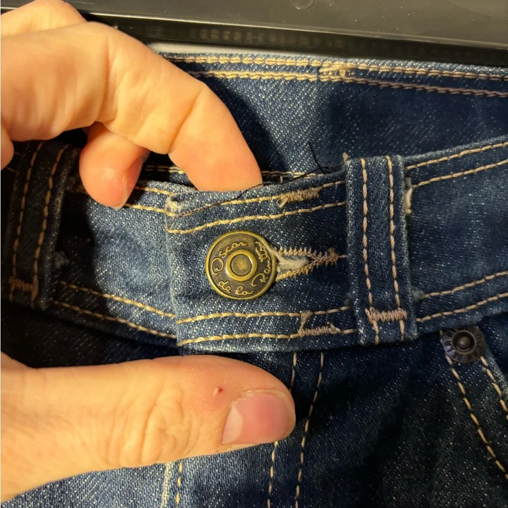 Vintage 1970s Embroidered Oscar De La Renta Jeans Size 24 - Picture 6 of 6